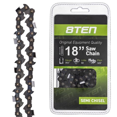 18 inch chainsaw chain - About This Product. The S63 AdvanceCut Saw Chain is a low-vibration, low-kickback chain designed for homeowners and occasional chainsaw users. This 18" chain features Chamfer Chisel cutters' with twin cutting corners …